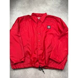 VTG Unitog Phillips 66 Red Snap Button Jacket Mens XXL USA ‎ Windbreaker Patch